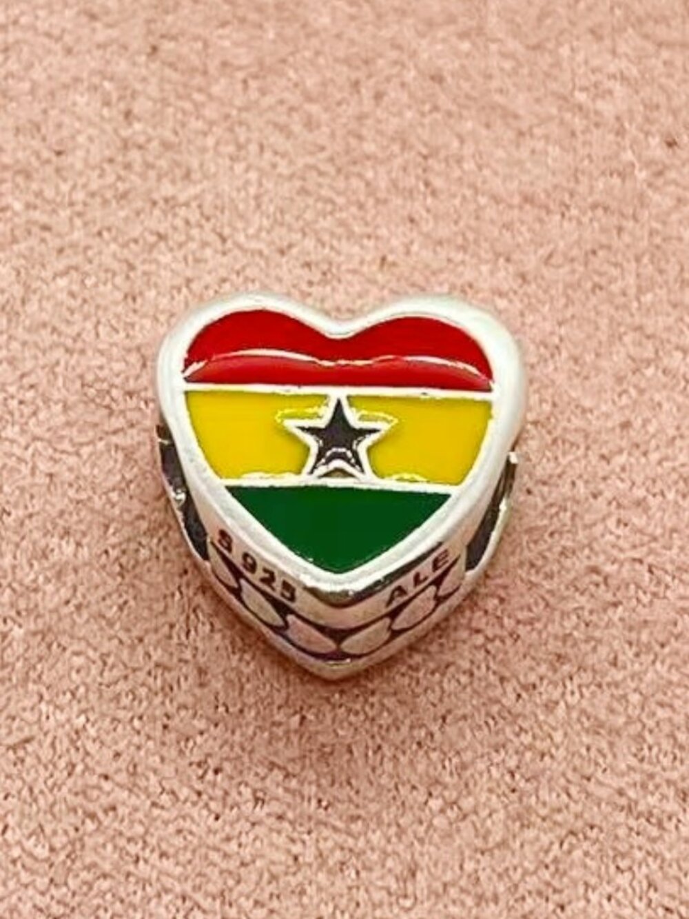 Pandora Ghana Flag Bead Charm